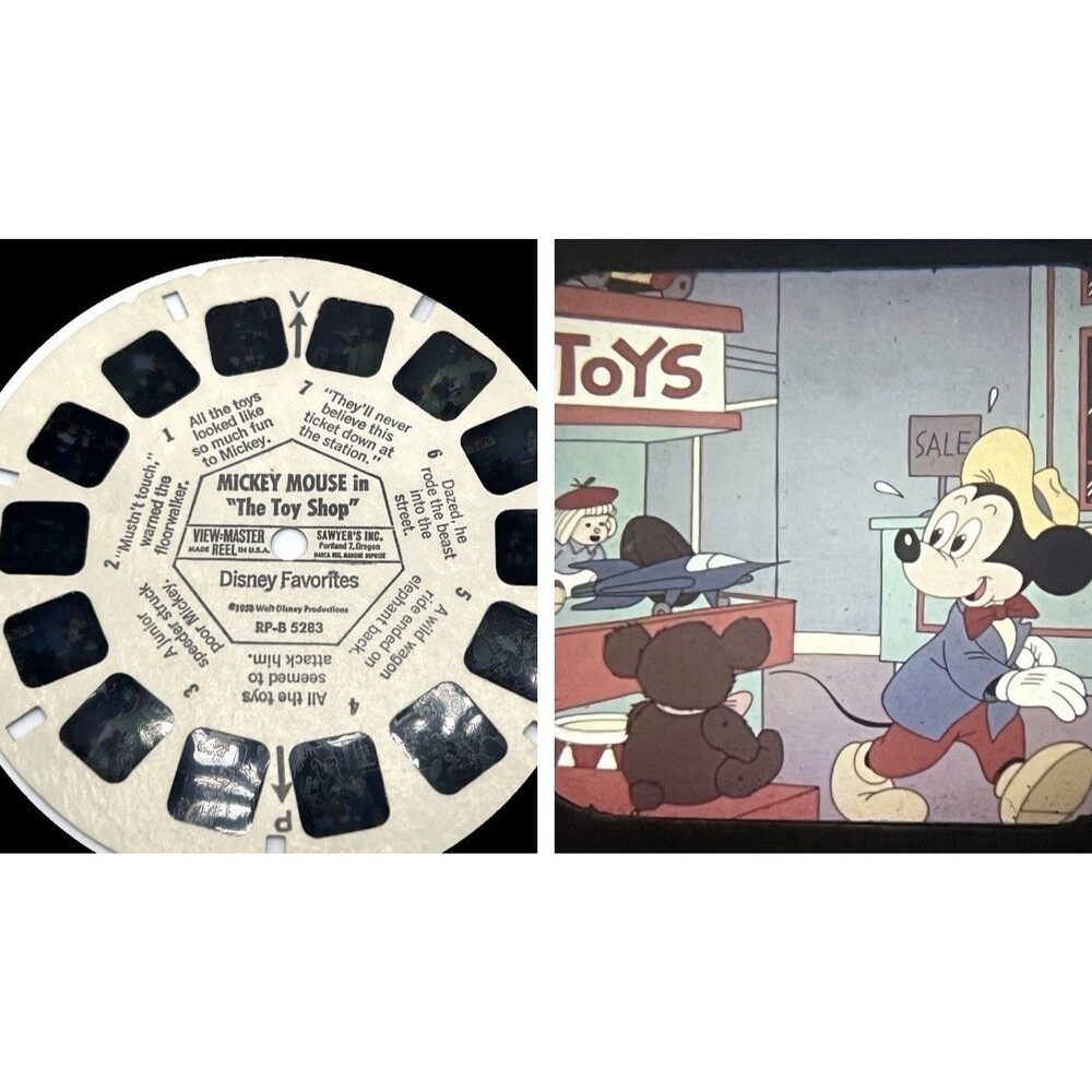 1958 Mickey Mouse View-Master Reels Toy Shop Brave Little Tailor